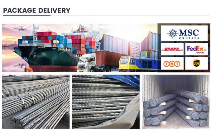 ASTM A615 میله های تقویت فولاد ضد زنگ HRB500 میله های فولادی تغییر شکل گرم 10