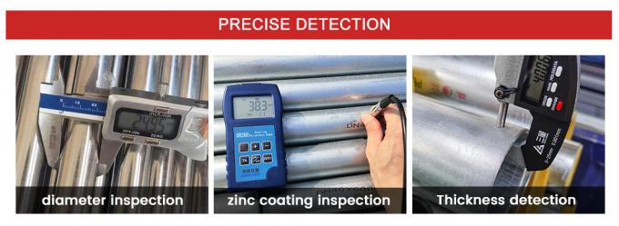 لوله های فولادی گالوانیزه DN15 DN20 Dx51d Dx52D Z30-275g 8