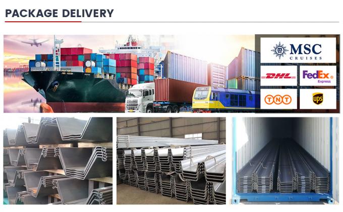 سنگ لوله های همبسته ی صاف AISI Standard Hot Rolled Sheet Pile 10